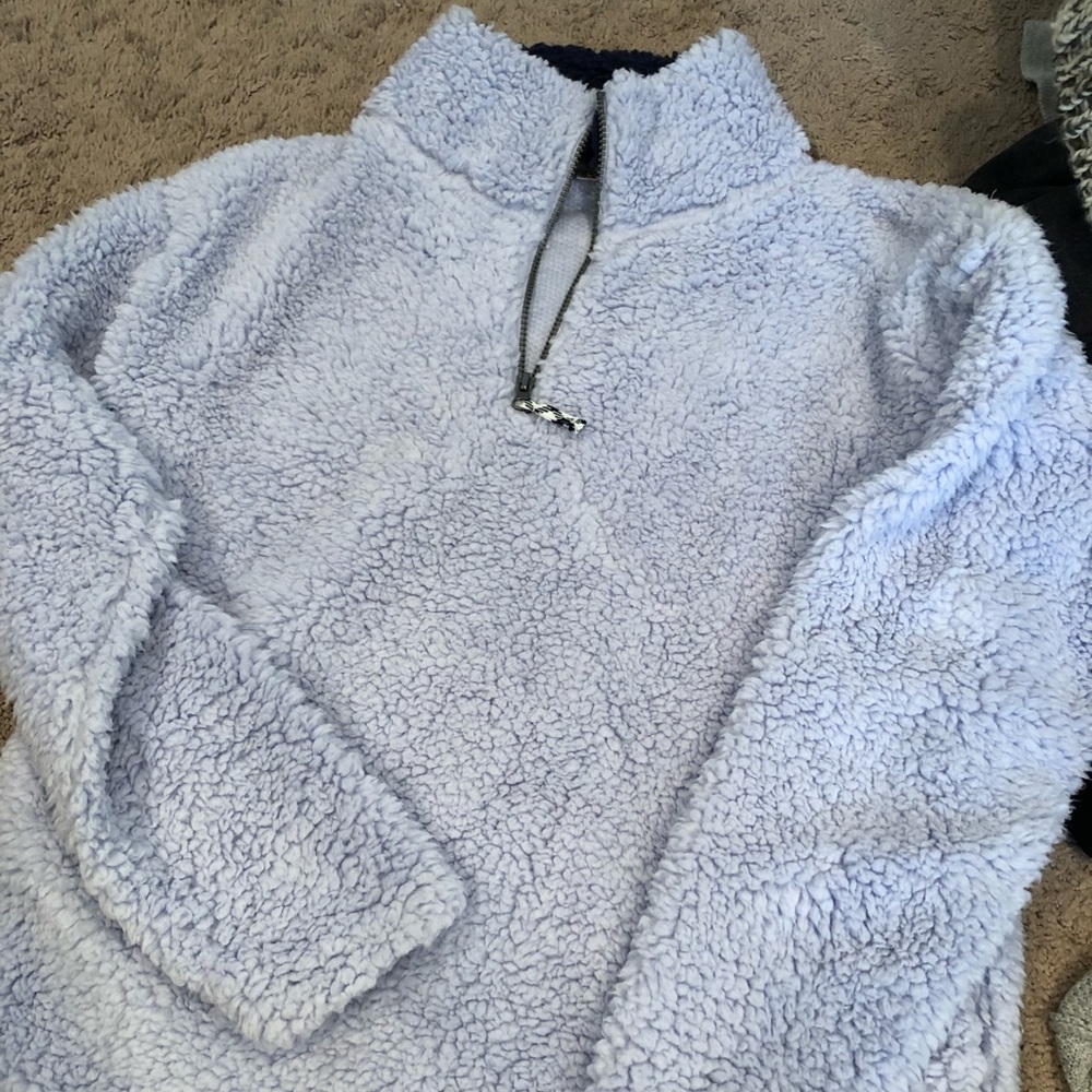 Half Zip Up Sherpa Pull Over